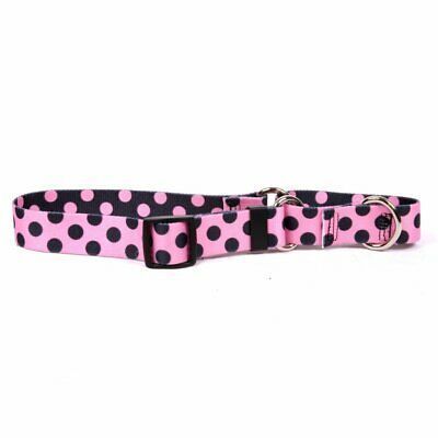 Yellow Dog Design Pink/Black Polka Dot Dog Collar 18''- 28'' RRP 15.99 CLEARANCE XL 7.99